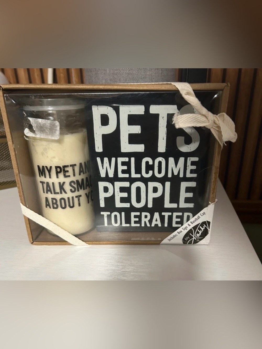 Kohl's Black and White 'Pets Welcome People Tolerated' Decorative Sign Set